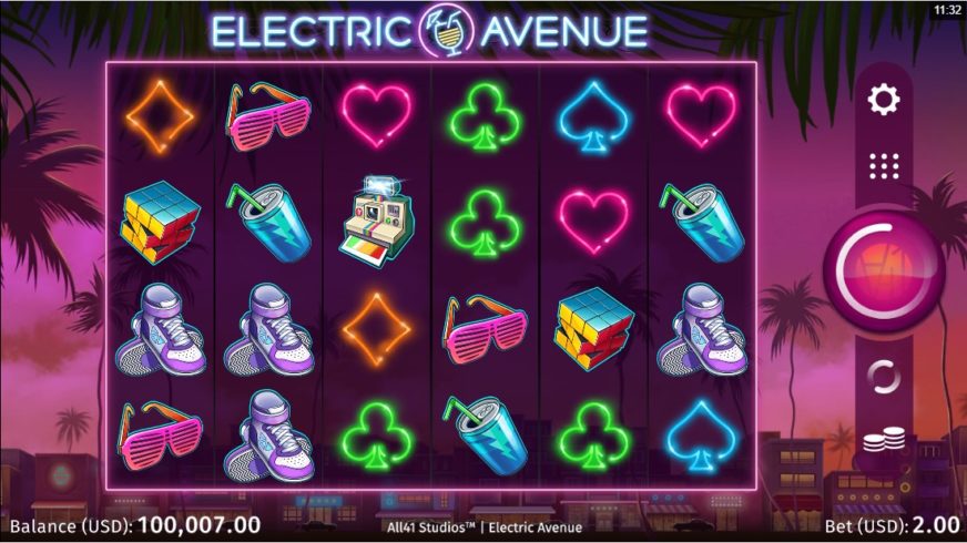 Electric Avenue slot screen 1