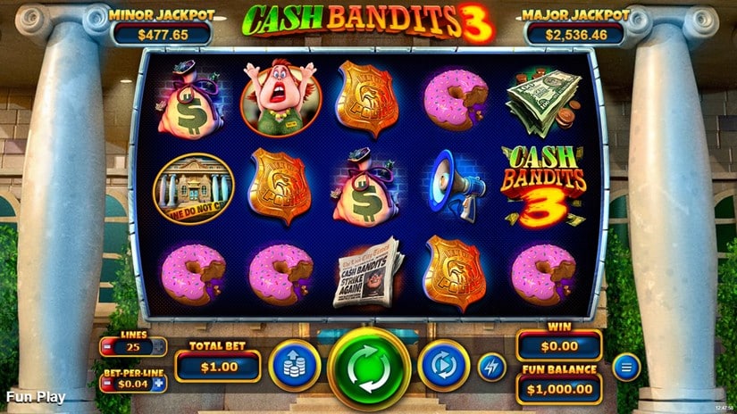 Cash Bandits 3 slot screen 1