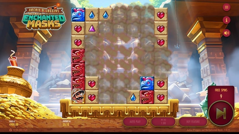 Archie O’Loggins and the Enchanted Masks slot screen 4