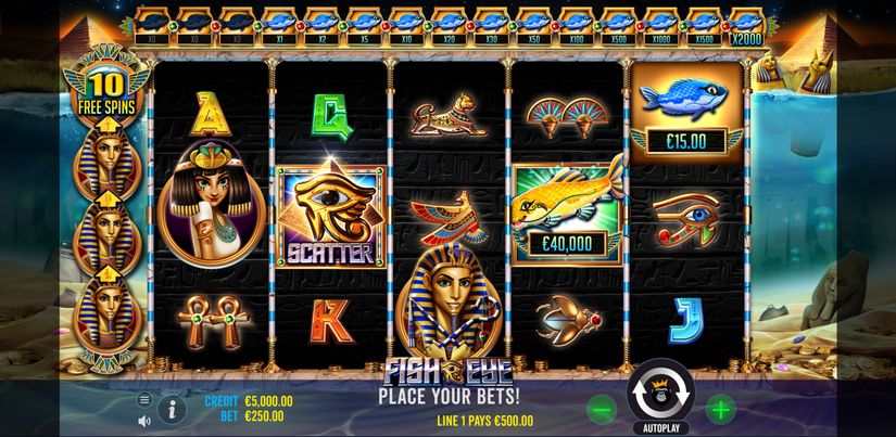 Fish Eye slot screen 5