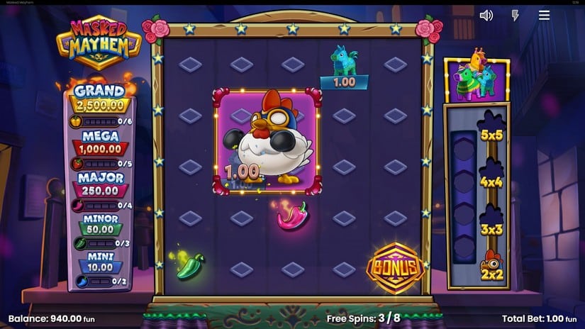 Masked Mayhem slot screen 4