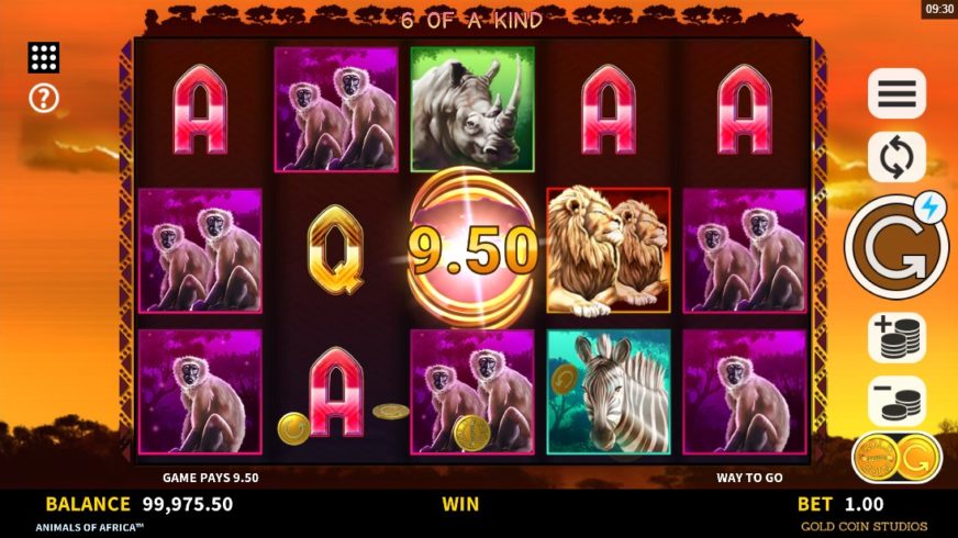 Animals of Africa slot screen 3