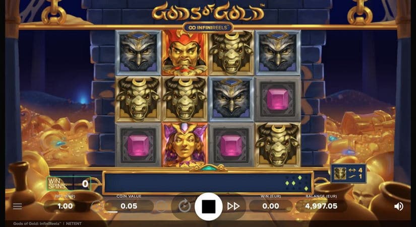 Gods of Gold Infinireels slot screen 1
