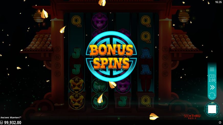 Ancient Warriors slot screen 2