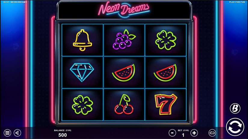 Neon Dreams slot screen 1