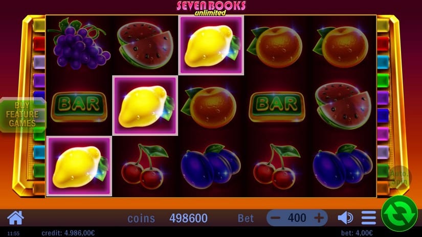 Seven Books Unlimited slot screen 2