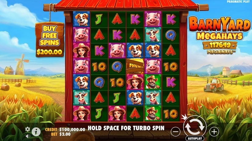 Barnyard Megahays Megaways slot screen 1
