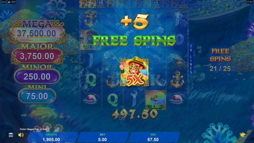 Fishin’ Bigger Pots of Gold slot screen 6