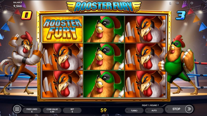 Rooster Fury slot screen 3