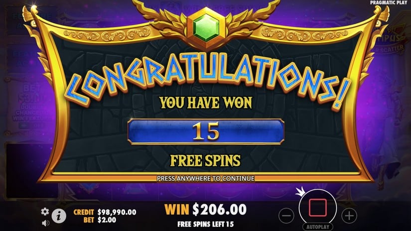 Gates of Olympus Super Scatter slot screen 3