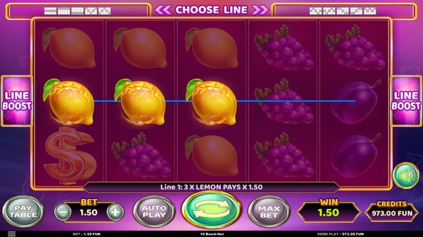 10 Boost Hot slot screen 2