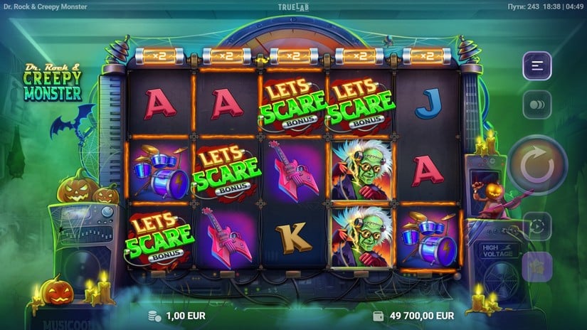 Dr Rock & Creepy Monster slot screen 2