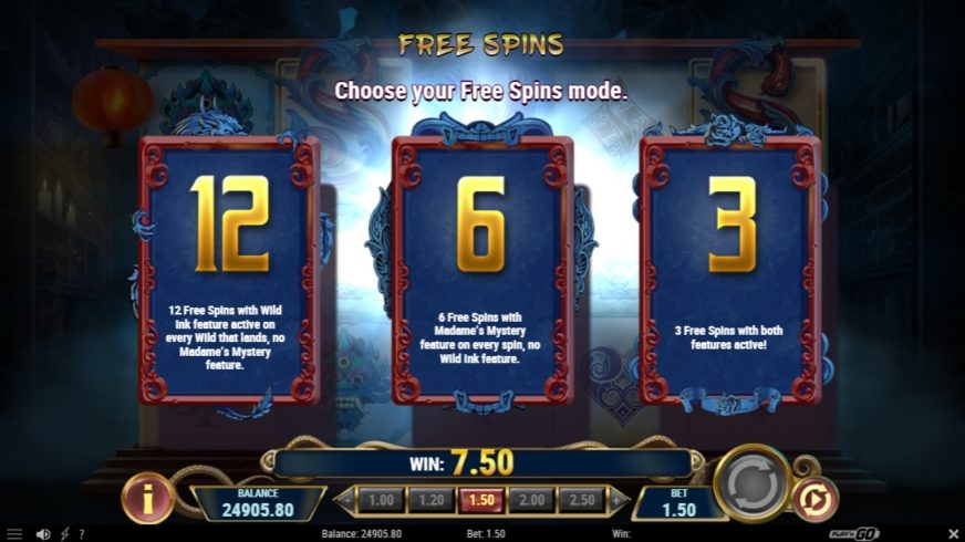 Madame Ink slot screen 3