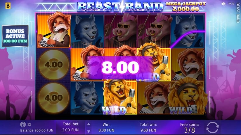 Beast Band slot screen 4