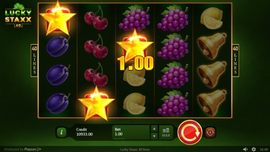 Lucky Staxx 40 lines slot screen 4