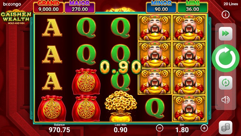 Caishen Wealth slot screen 2