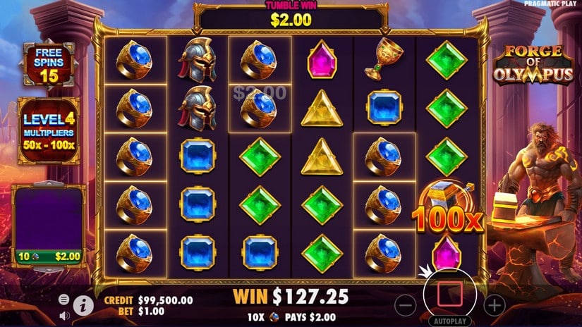 Forge of Olympus slot screen 5