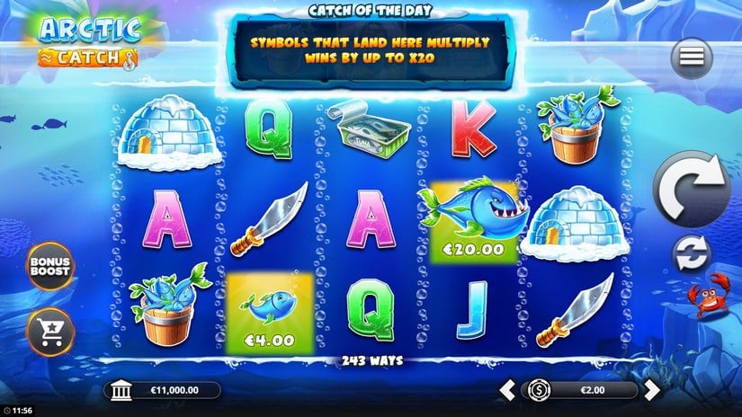 Arctic Catch slot screen 1