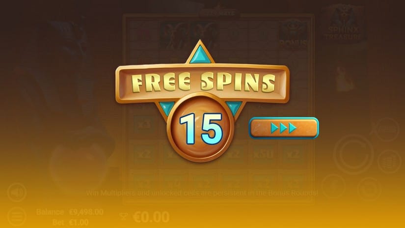 Sphinx Treasure slot screen 2
