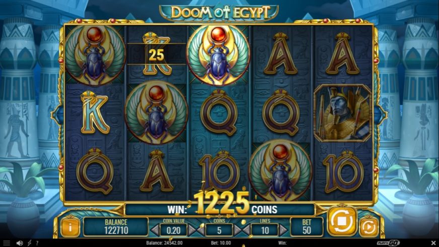 Doom of Egypt slot screen 2