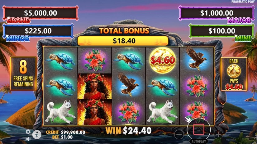Volcano Goddess slot screen 4