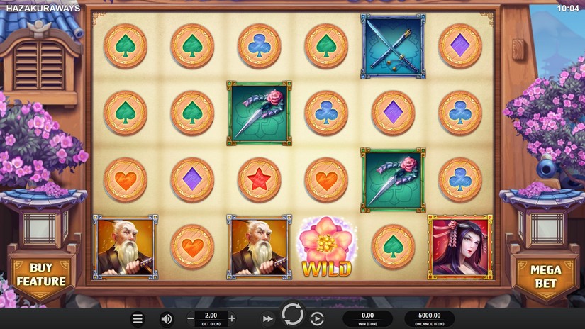 Hazakura Ways slot screen 1