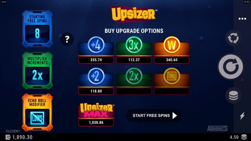 Aquanauts slot screen 6