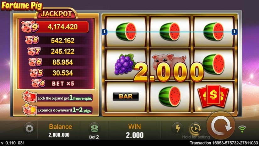 Fortune Pig slot screen 2