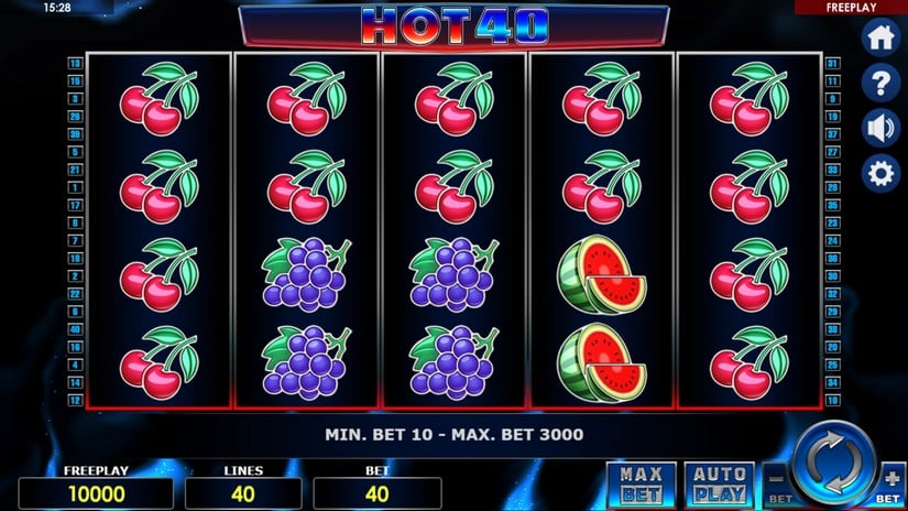 Hot 40 slot screen 1