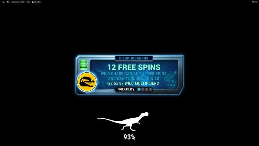 Jurassic Park Gold slot screen 4