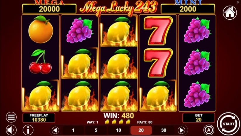 Mega Lucky 243 slot screen 2