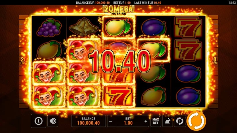 20 Mega Hotfire slot screen 4