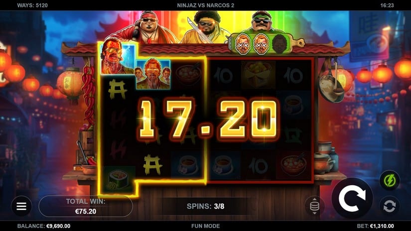 Ninjaz vs Narcos 2 slot screen 4