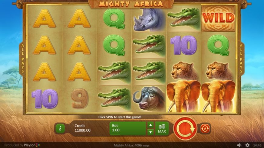 Mighty Africa slot screen 1