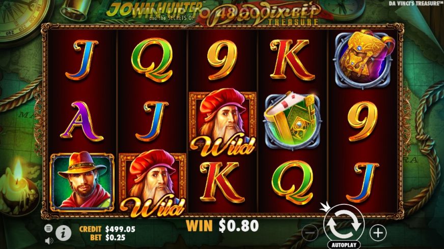 John Hunter Da Vinci’s Treasure slot screen 3