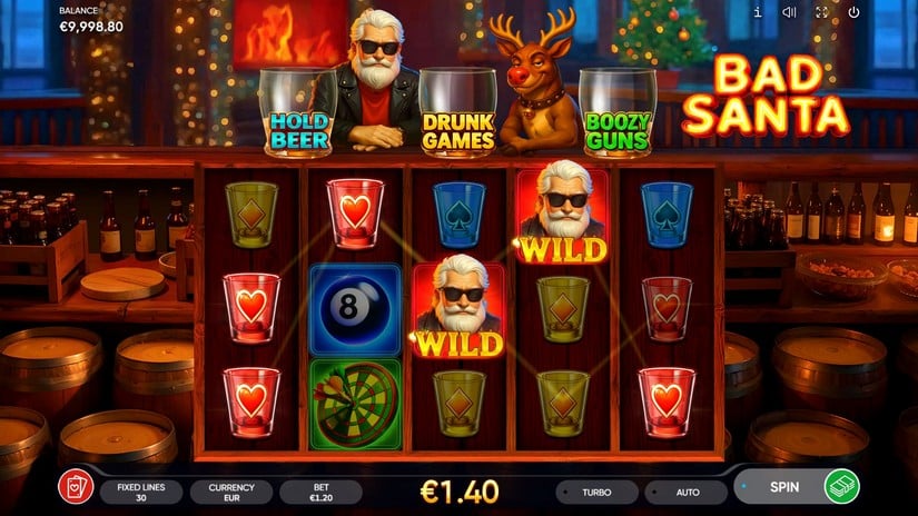 Bad Santa slot screen 2