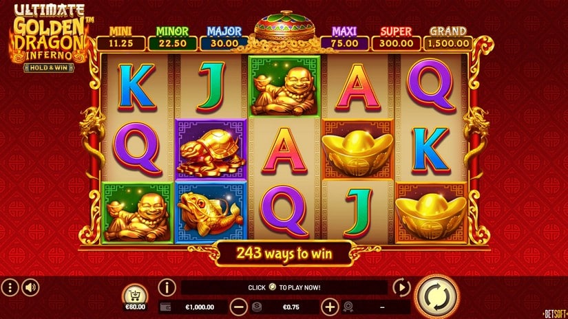 Ultimate Golden Dragon Inferno – Hold & Win slot screen 1