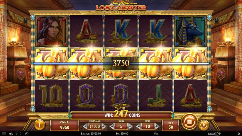 Cat Wilde and the Lost Chapter slot screen 2