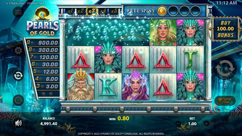 9 Pearls of Gold slot screen 2