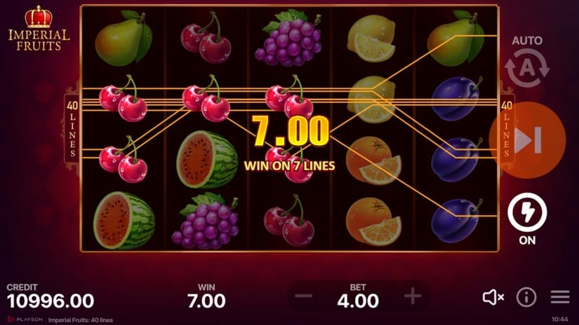 Imperial Fruits: 40 lines slot screen 2