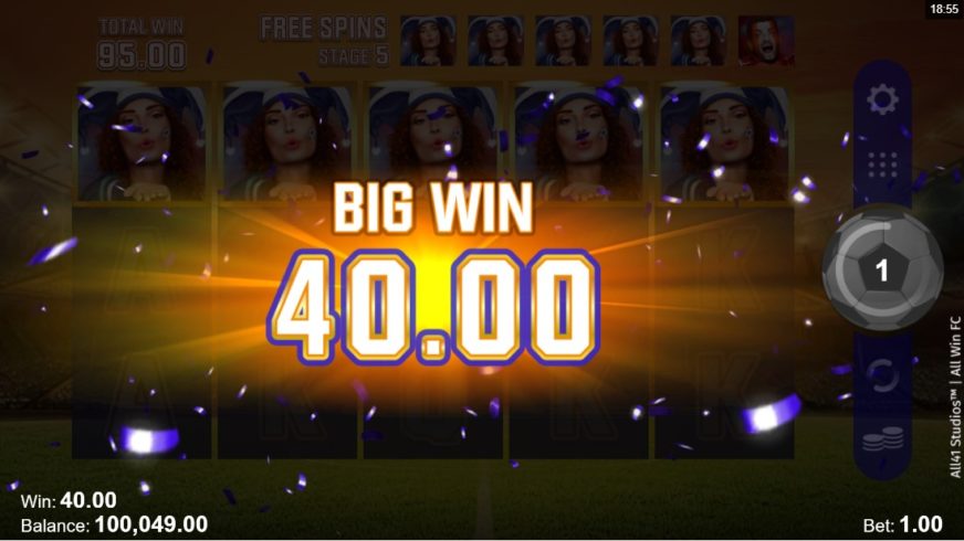 All Win FC slot screen 5