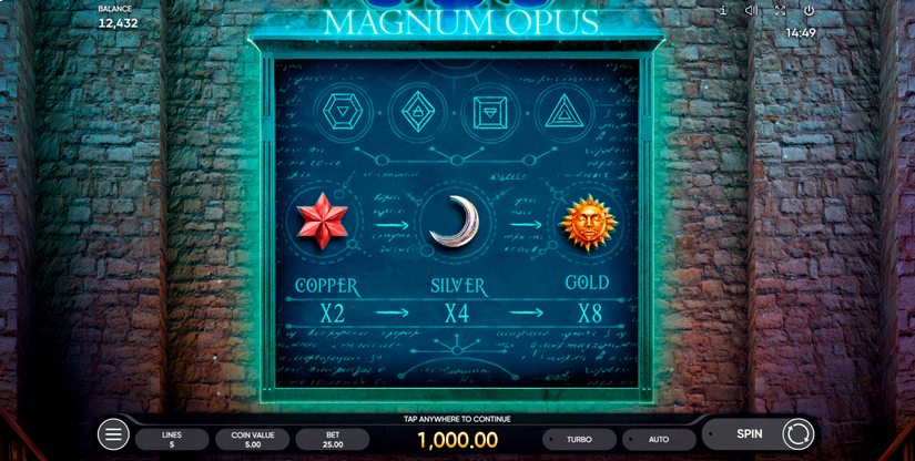 Magnum Opus slot screen 7