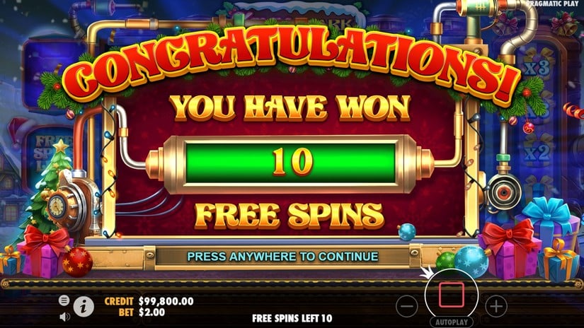 Xmas Spark slot screen 3