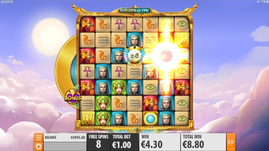 Golden Glyph slot screen 4