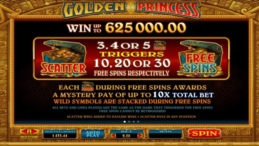 Golden Princess slot screen 1