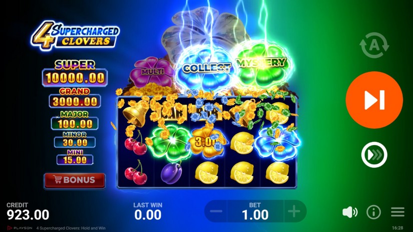 4 Supercharged Clovers: Hold and Win slot screen 2