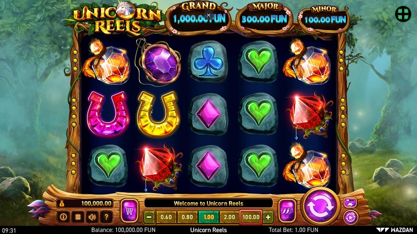 Unicorn Reels slot screen 1