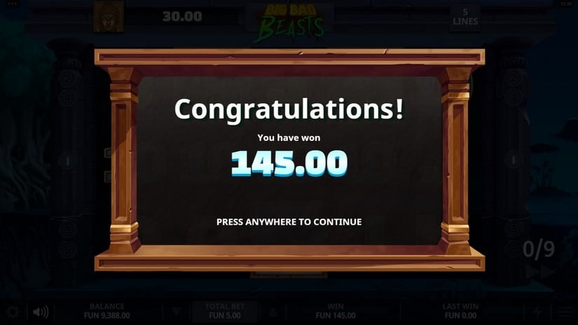 Big Bad Beasts slot screen 8