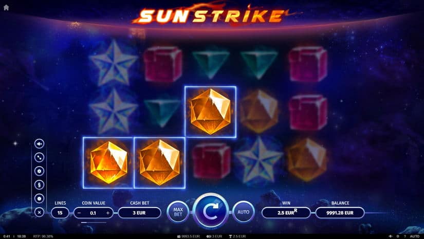 SunStrike slot screen 3