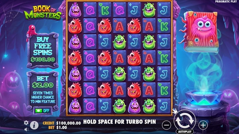 Book of Monsters slot screen 1